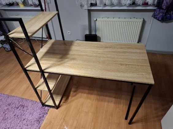 Biurko metalowe dab sonoma