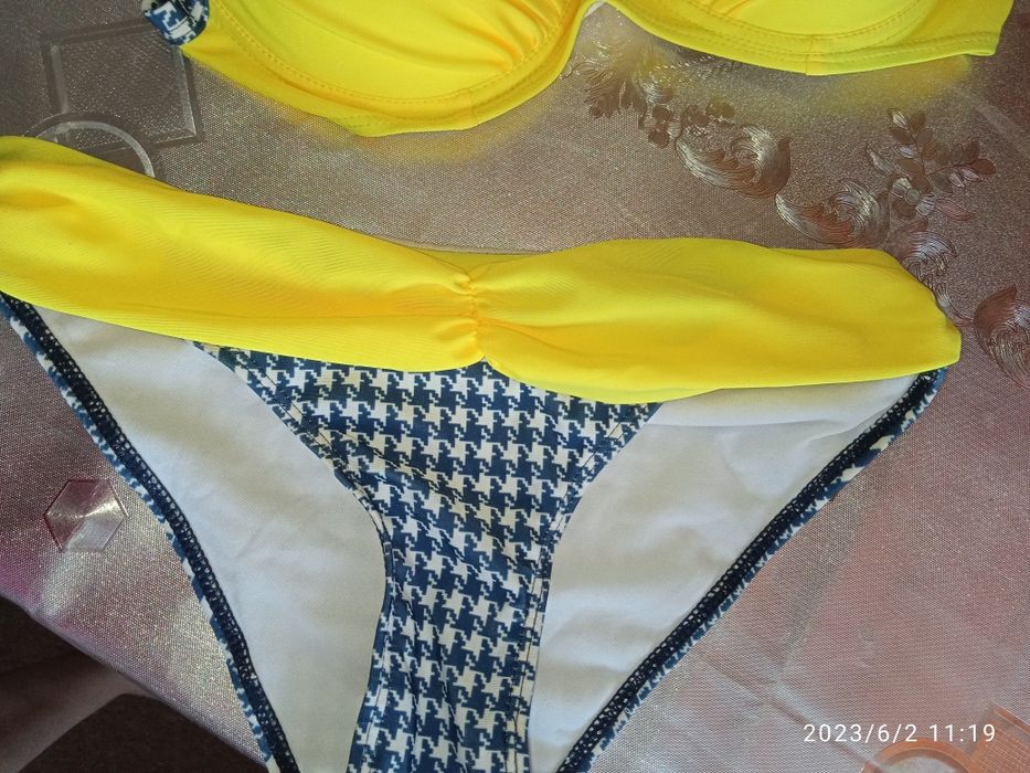 Купальник жовто синій