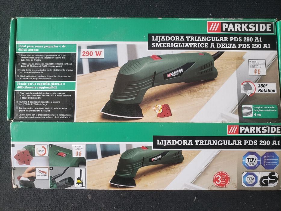 Lixadora triangular/delta Parkside PDS 290 A1