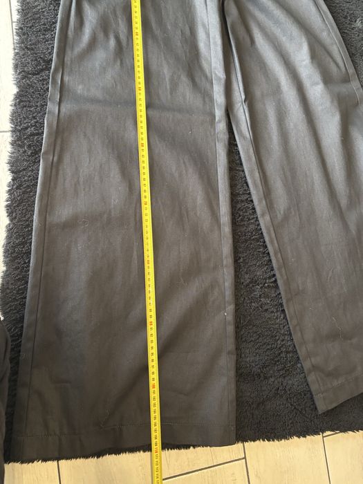 Spodnie leg wide czarne xs eleganckie, złote guziki