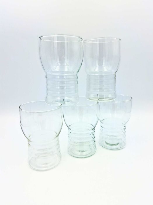Szklanki Rillenglas 250 ml | VEB Ilmenau | lata 70.–80. | DDR