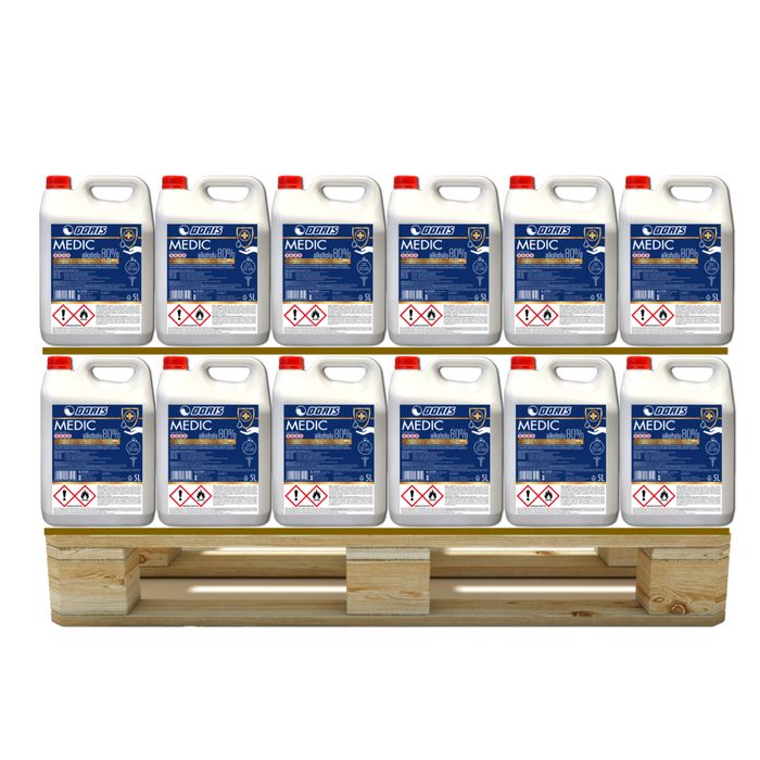 Medic Płyn do  dezynfekcji 80% DORIS 410L Paleta 82szt x 5L