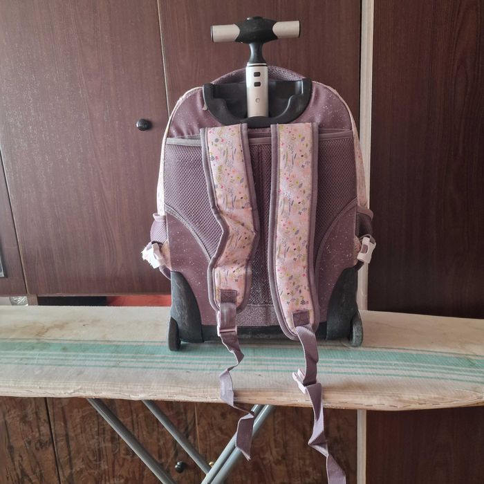 Рюкзак на колесах для дівчинки початкових класів