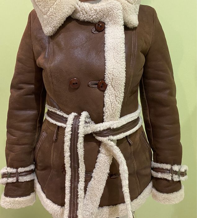 Замшевая дубленка женская