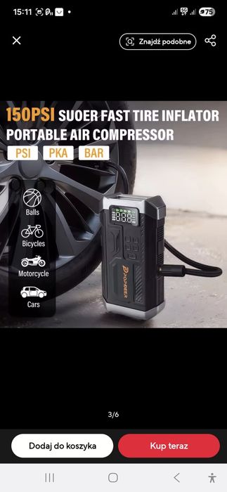 BOOSTER POPDEER PD-JA3  z Kompresorem 6w1