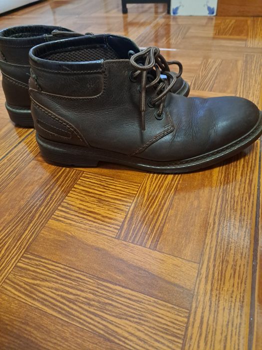 Botas em pele genuína vintage