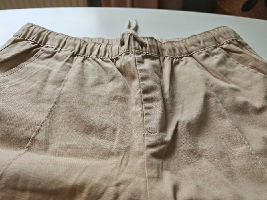 Spodnie bawełniane, beżowe Asos
