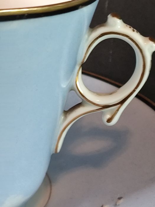 Porcelana Śląska TIEFENFURT Parowa Duo kawa  ok 1900 tok Unikat