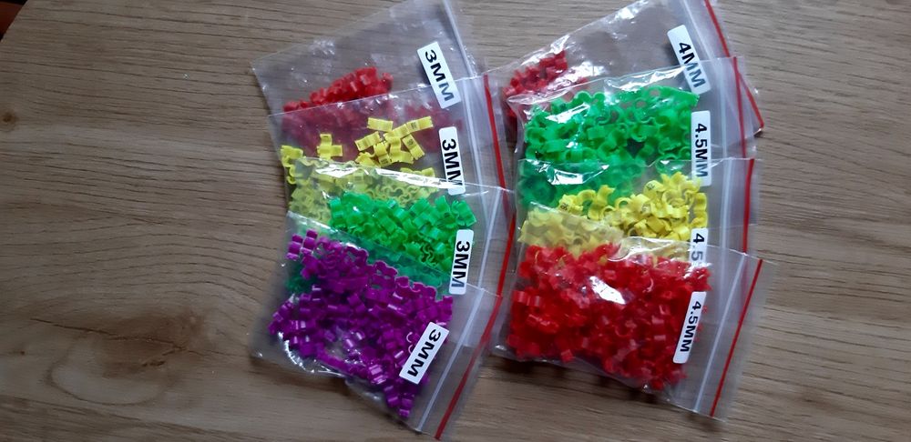 Obrączki,znaczniki na papugi ,kanarki ,egzotyka 26 r