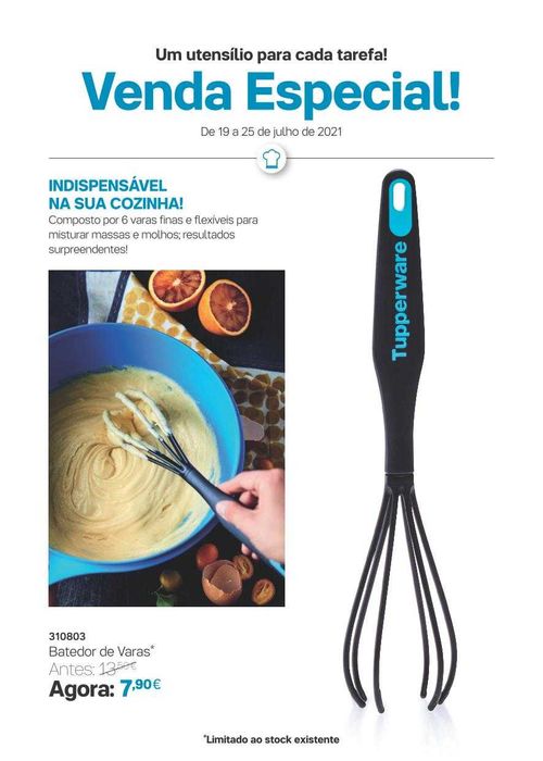 Utensílio Batedor de Varas Tupperware