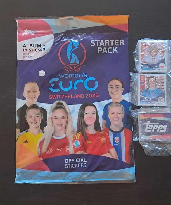 Coleção completa UEFA Womens Euro Switzerland 2025 da Panini