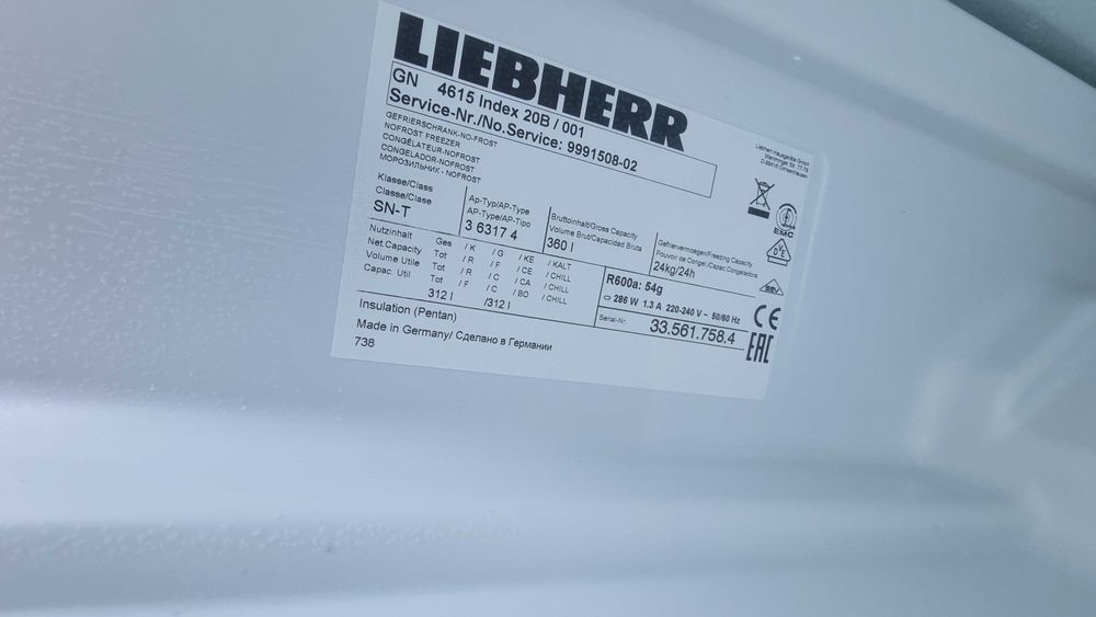 Zamrażarka wolnostojąca Liebherr GN 4615, wys.175, 360L,No Frost,70 cm