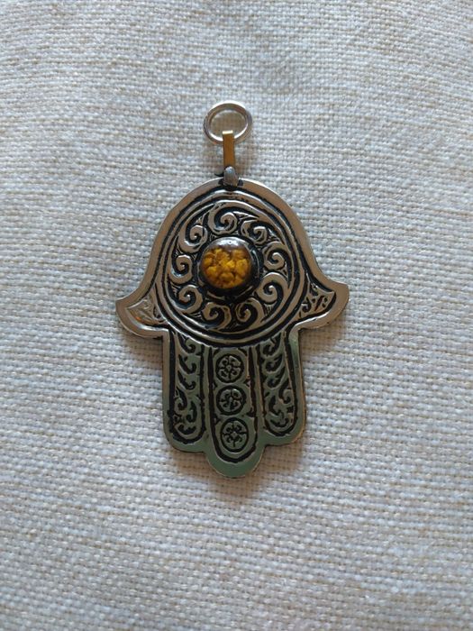 Pingente Mão de Fátima,original do artesanato de Marrocos