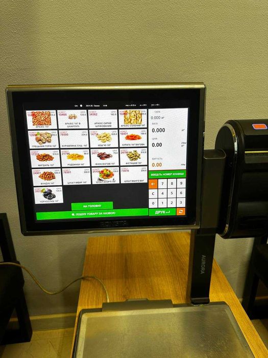 Торгові ваги Rongta Aurora S1 з дисплеєм та принтером чеків, б/у