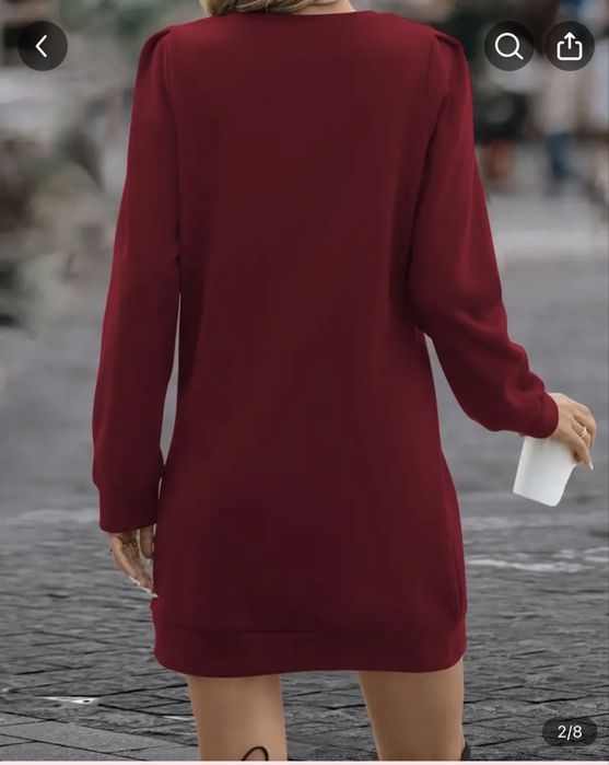 Vestido vermelho cardado novo