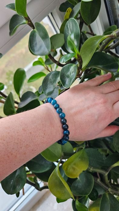 Bransoletka z Niebieskiego Apatytu 8mm