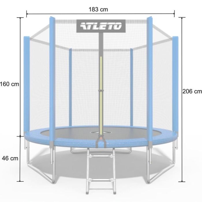 Батут дитячий!Батут дитячий з сіткою та драбинкою! Нові батути!