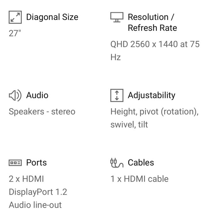 DELL Monitor S2721DS  27'' novo/new