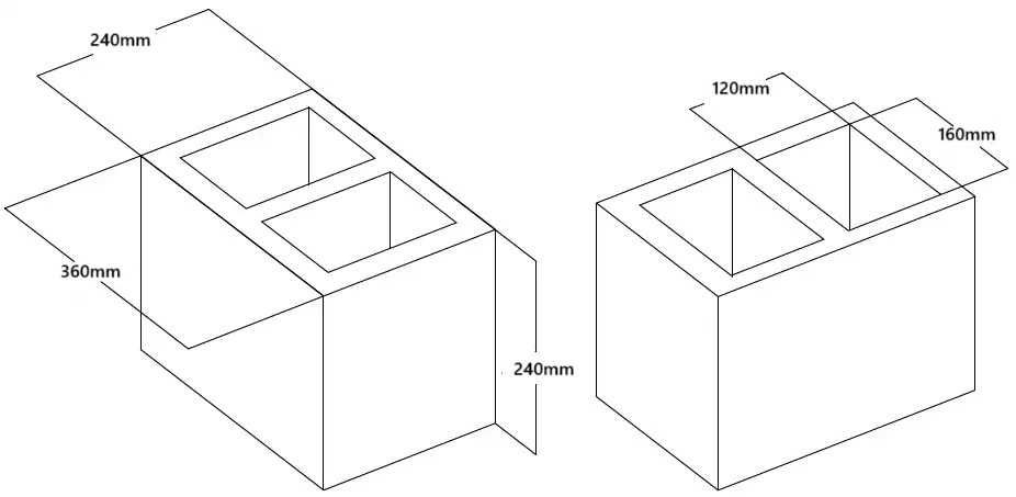 Pustak wentylacyjny podwójny W2 h=240 wentylacja komin kominy 2 kanał