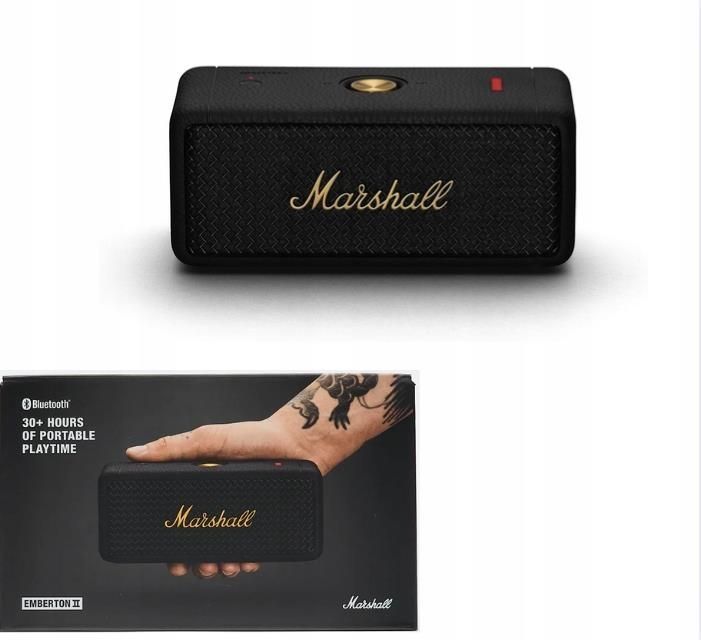 Marshall Emberton II Bluetooth – NOWY | Oryginał | 30h pracy | Czarny
