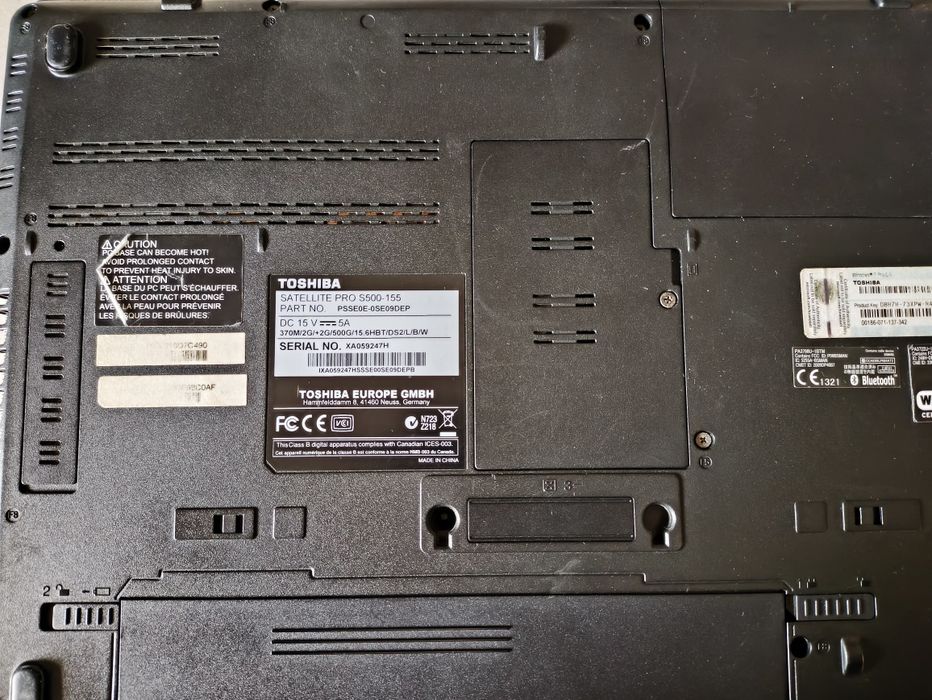 Notebook Toshiba Satellite Pro S500