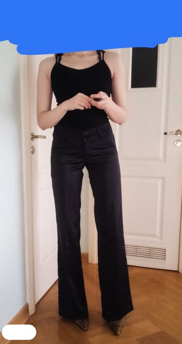 Брюки жіночі тканина блистить як матовий атлас