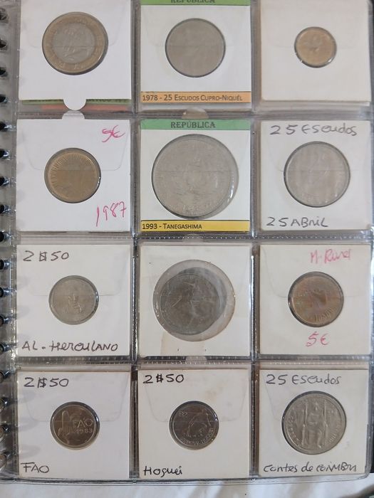 Lote de moedas  Portuguesas