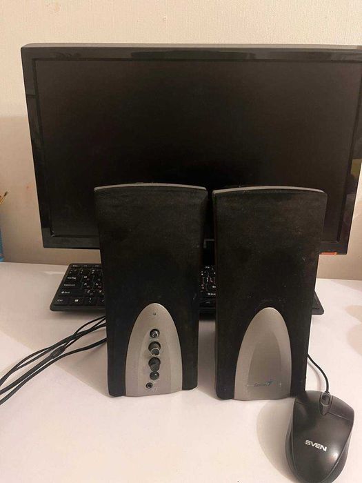 Компьютер, системный блок, монитор, клавиатура, мышь, колонки