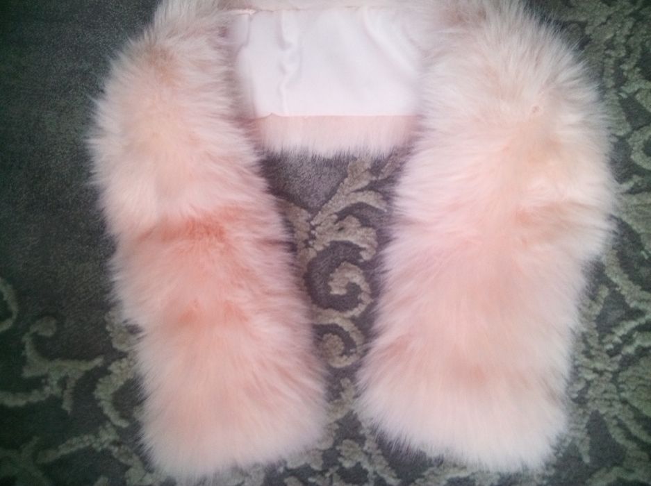 Kołnierz futrzany jasny róż