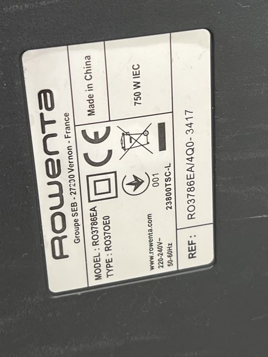 Пилосос без мішка Rowenta RO3786EA, турбо щітка