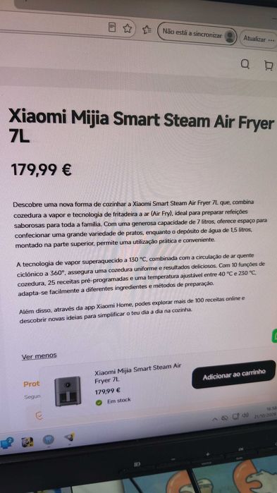 Airfrier nova xiaomi