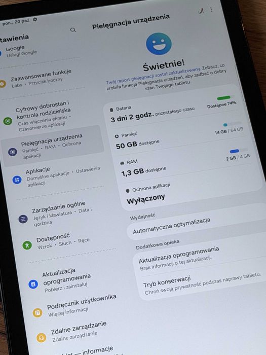 Tablet Samsung Galaxy Tab A9+ SM-X210 4/64GB Ekran 11" bateria bdb