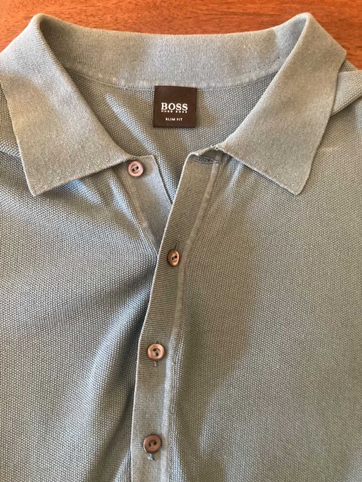 Polo Hugo Boss (Linha BOSS) – Tam. L – Azul (Novo)