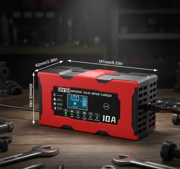 Зарядное устройство для аккумуляторов 12в 10а с дисплеем