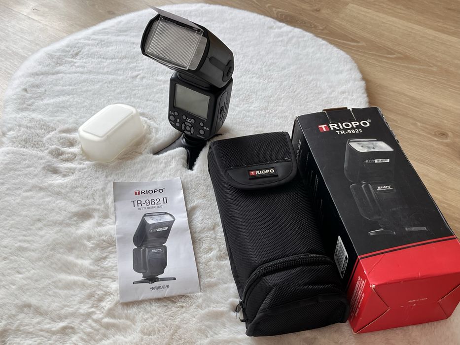 Lampa błyskowa Triopo TR-982 II TTL HSS analog Canon, Godox, zestaw