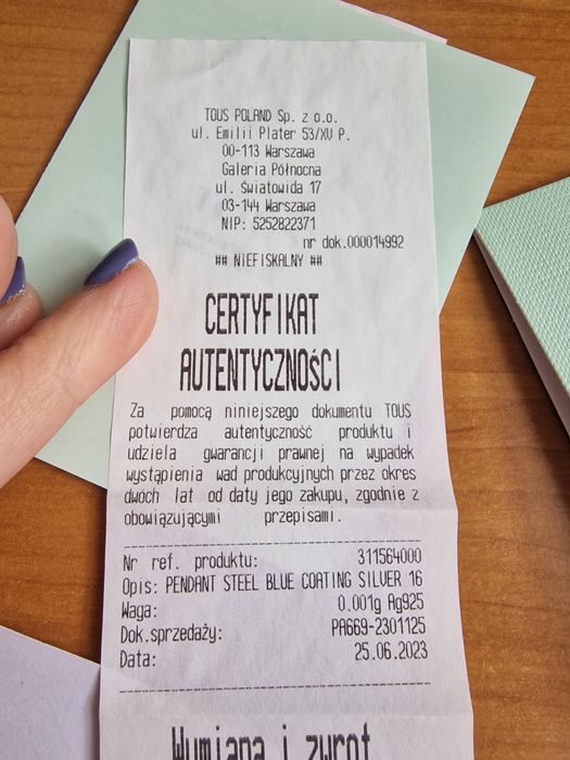 Tous Bold miś zawieszka niebieska