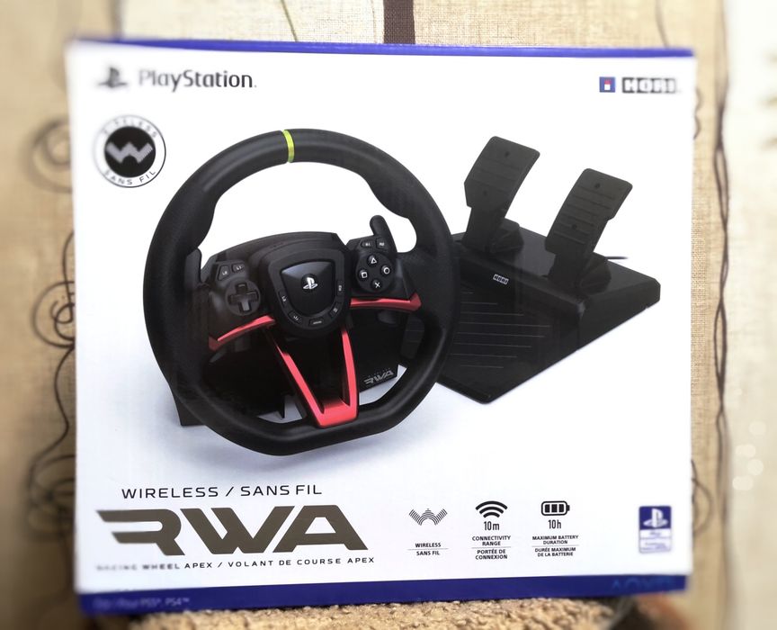 Бездротове кермо Hori Wireless Racing Wheel Apex для PS5 / PS4 / PC (SPF-022U) • Стан Нового!
