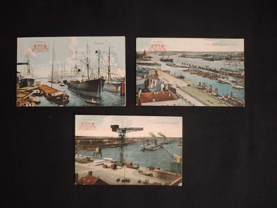 porto de Hamburgo - postais antigos