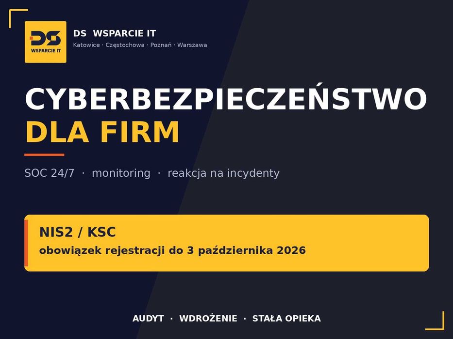 NIS2 – termin 3.10.2026. Audyt i wdrożenie. Cyberbezpieczeństwo firm