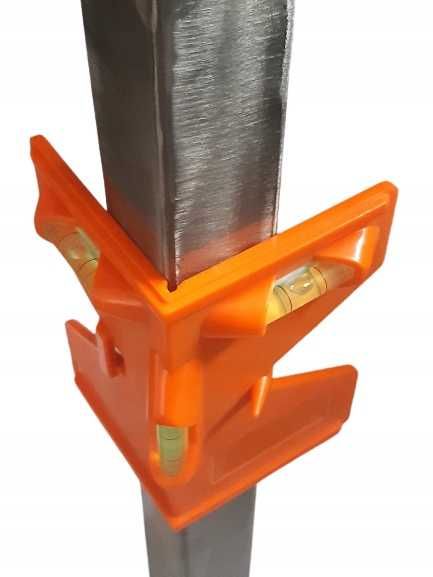 POZIOMICA Kątowa Narożna do Ogrodzeń SŁUPKOW RUR MAGNETYCZNA 3 Libelki