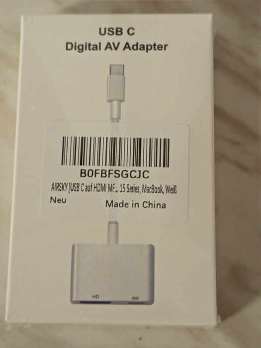 Adapter USB-C do HDMI / Digital AV - iPhone 15, MacBook, iPad
