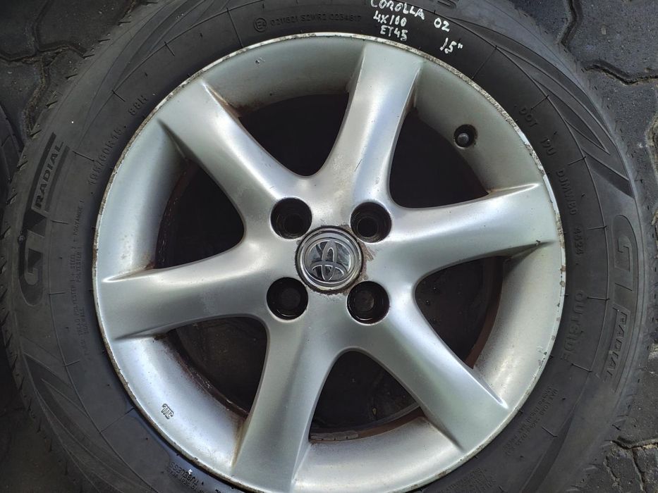 Jantes Toyota R15 Com Pneus 195/60 Furação 4X100