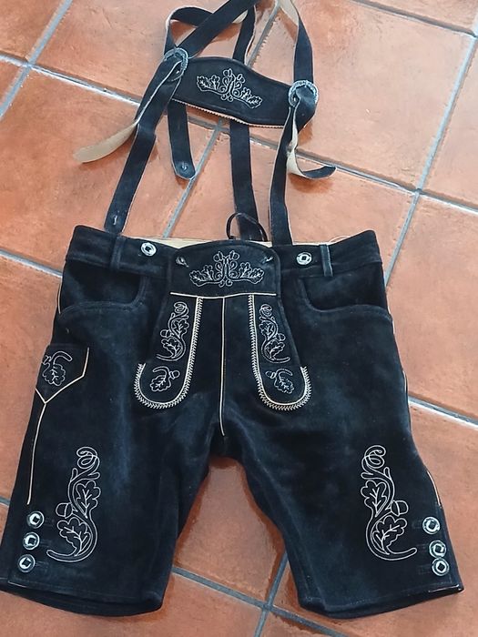 Oktoberfest Lederhosen Calções