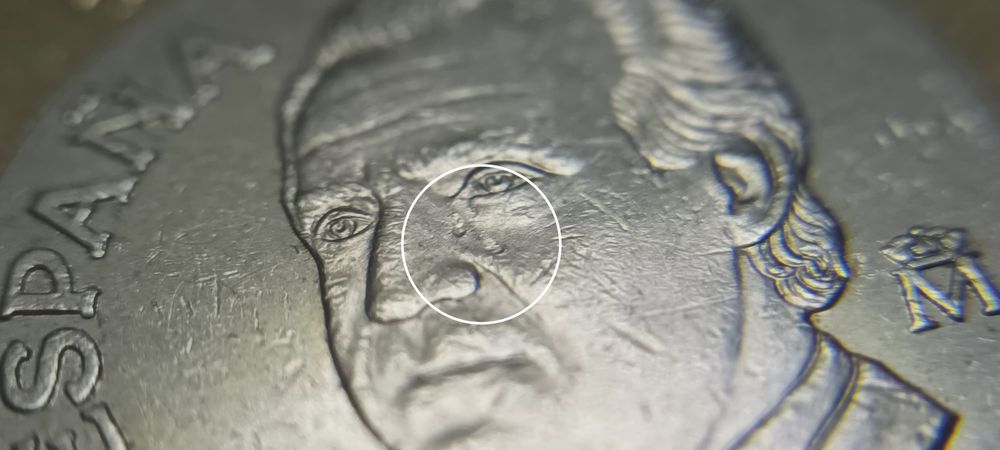 Moeda 1 euro espanha 2014- 3 erros de cunhagem
