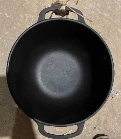 Чавунний котелок казан 6 л з кришкою - сковородою — Наша Майстерня