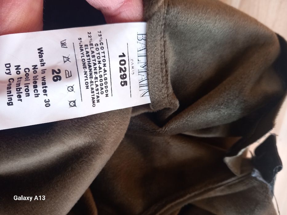 Balmain spodnie damskie skórkowe S
