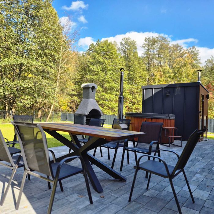 Domek na wynajem z sauną i jacuzzi kominek wieczór panieński