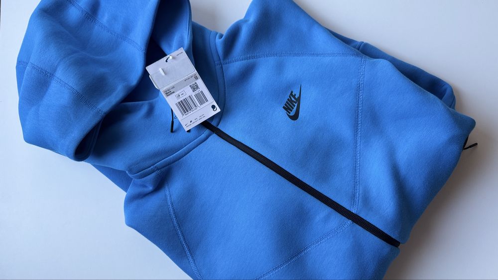 Nowa Nike Tech Fleece rozm. XS Light Photo Blue/Black drill drillstyle