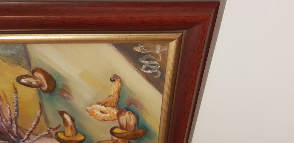 Obraz recznie malowany 30x40 cm/Grzybobranie/ wroclaw