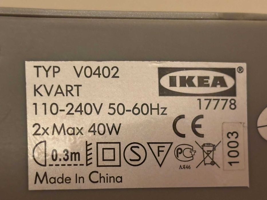 Candeeiro de parede com 2 focos orientáveis (IKEA) – funcional e versátil